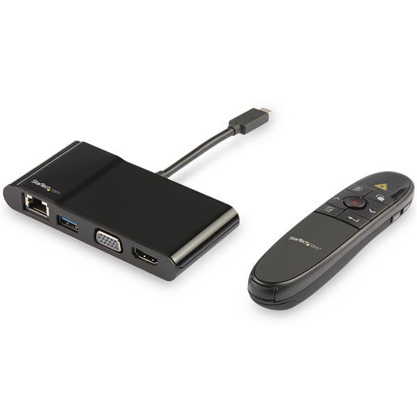 Startech.Com Usb-C Multiport Adapter With Wireless Presenter Remote
