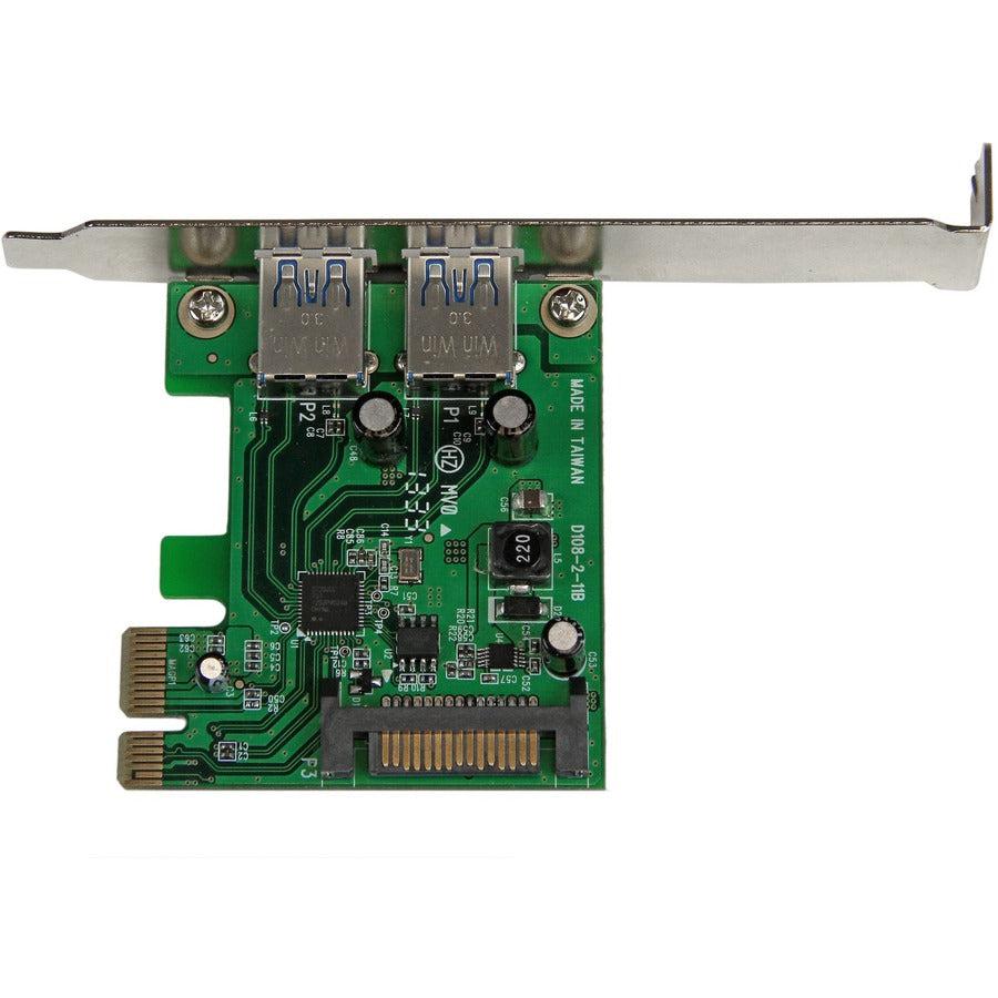 Startech.Com 2 Port Pci Express (Pcie) Superspeed Usb 3.0 Card Adapter With Uasp - Sata Power