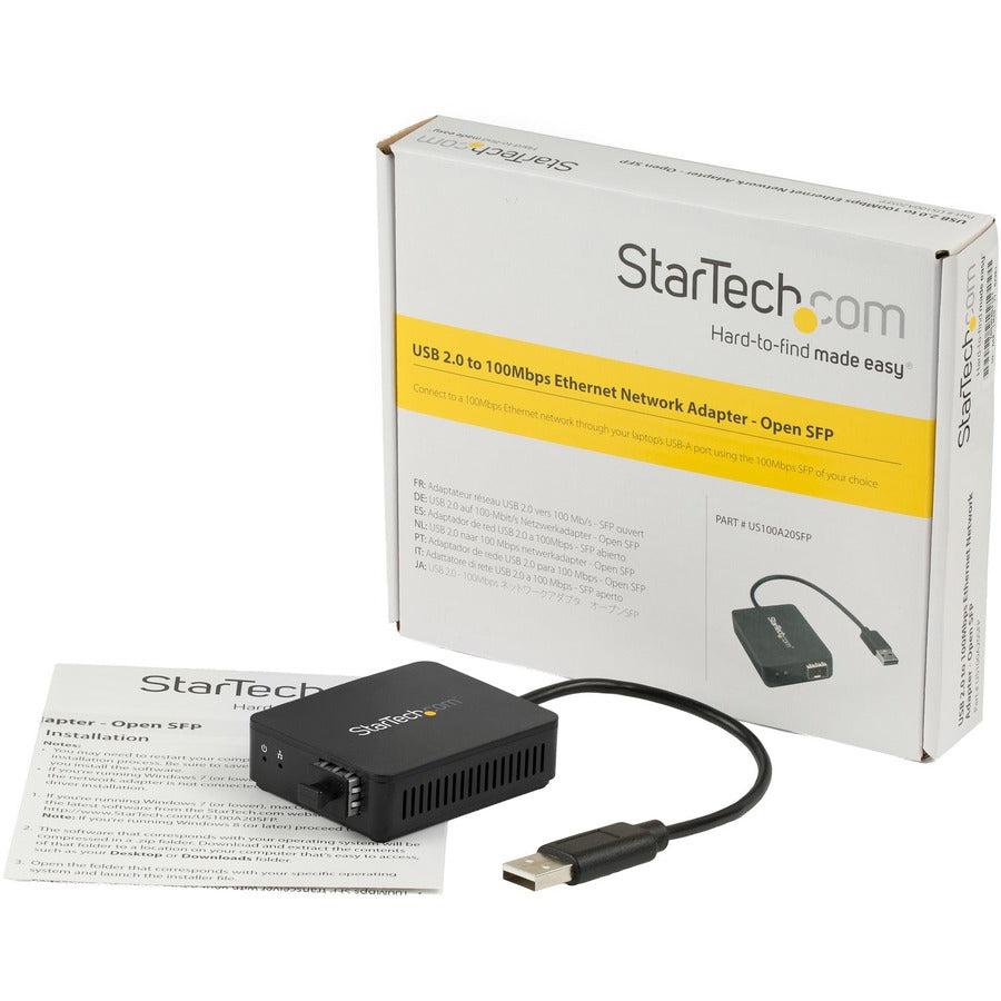 Startech.Com Usb 2.0 To Fiber Optic Converter - Open Sfp