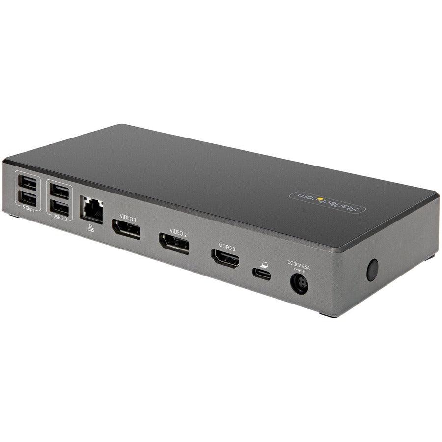 Startech.Com Usb C Dock - Triple 4K Monitor Usb Type-C Docking Station - 100W Power Delivery - Dp 1.4 Alt Mode & Dsc, 2X Displayport 1.4/Hdmi 2.0 - 6Xusb (2X 10Gbps), Sd - Windows/Chrome