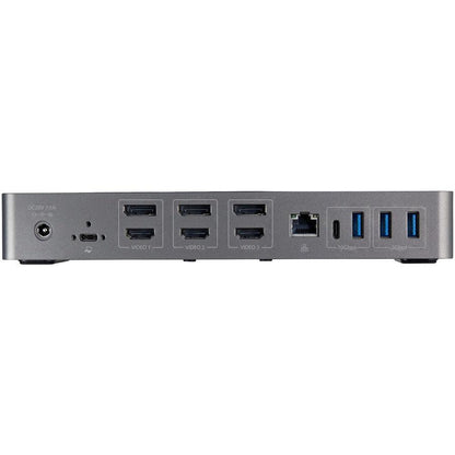 Startech.Com Usb-C & Usb-A Dock - Hybrid Universal Triple Monitor Laptop Docking Station W/ Displayport & Hdmi 4K 60Hz - 85W Power Delivery, 6X Usb Hub, Gbe, Audio - Usb 3.1 Gen 2 10Gbps