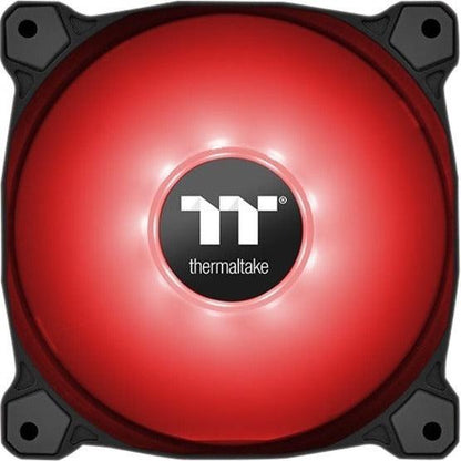 Thermaltake Pure A12 120Mm Red Led Pwm Controlled Hydraulic Bearing High Airflow High Performance Case/Radiator Fan, Cl-F109-Pl12Re-B