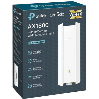 Tp-Link Eap610-Outdoor Dual Band Ieee 802.11 A/B/G/N/Ac/Ax 1.80 Gbit/S Wireless Access Point - Outdoor