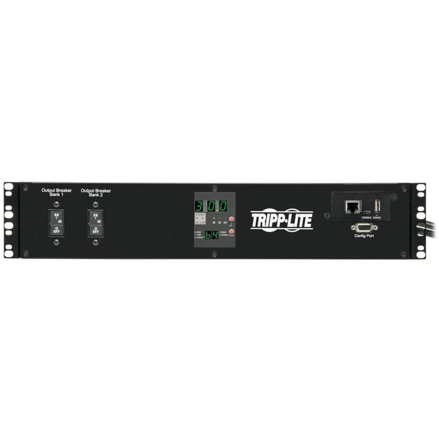 Tripp Lite 5Kw Single-Phase Ats/Switched Pdu, 208V (16 C13, 2 C19 & 1 L6-30R) 2 L6-30P Input Cords, 2U Rack-Mount