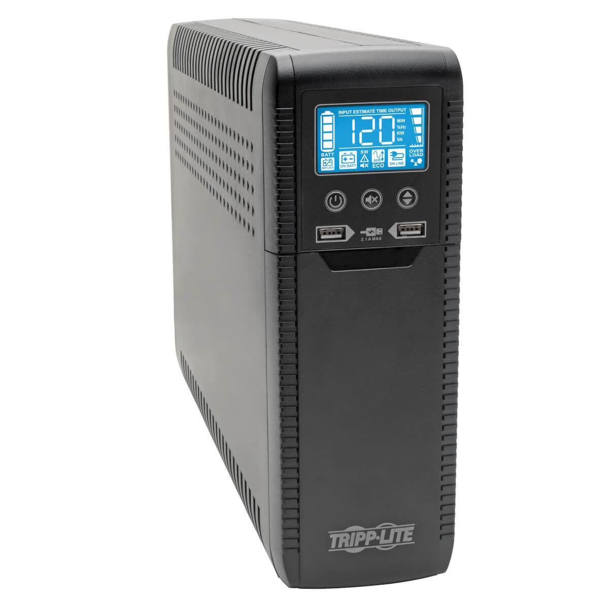 Tripp Lite Line Interactive Ups With Usb And 10 Outlets - 120V, 1440Va, 900W, 50/60 Hz, Avr, Eco Series, Energy Star