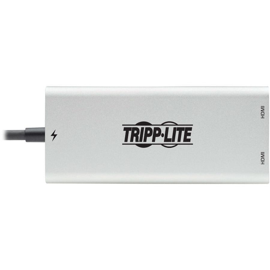 Tripp Lite Mtb3-002-Hd Dual-Monitor Thunderbolt 3 To Hdmi Adapter (M/2Xf) - 4K 60 Hz, 4:4:4, Silver