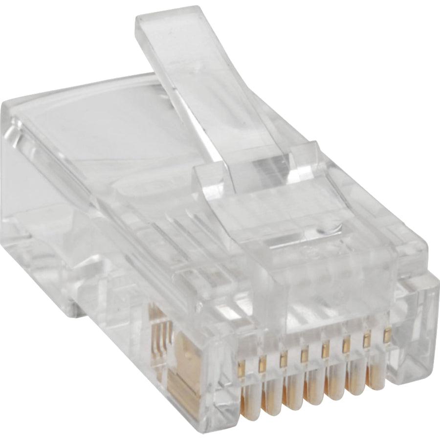 Tripp Lite N030-100-Str Rj45 Modular Connector For Round Stranded Utp Conductor 4-Pair Cat5E, 100 Pack