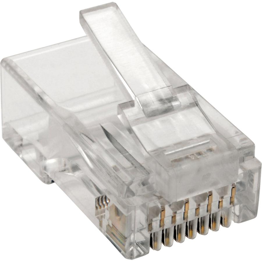 Tripp Lite N230-100-Str Cat6 Rj45 Modular Plug For Round Stranded Utp Conductor 4-Pair, 100 Pack