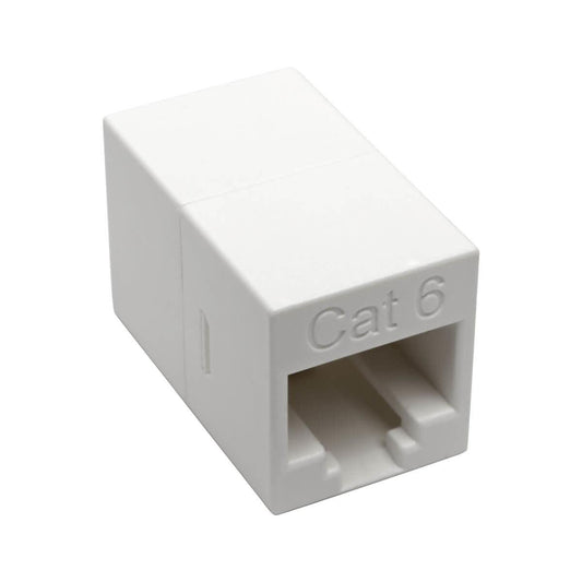 Tripp Lite N234-001-Wh Cat6 Straight-Through Modular Compact In-Line Coupler (Rj45 F/F), White, Taa