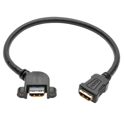 Tripp Lite P569-001-Ff-Apm High-Speed Hdmi Cable With Ethernet, Digital Video With Audio (F/F), Panel Mount, 1 Ft. (0.31 M)