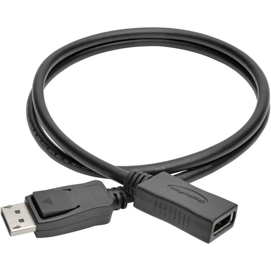 Tripp Lite P579-003 Displayport Extension Cable With Latch, 4K @ 60 Hz, Hdcp 2.2 (M/F), 3 Ft. (0.91 M)