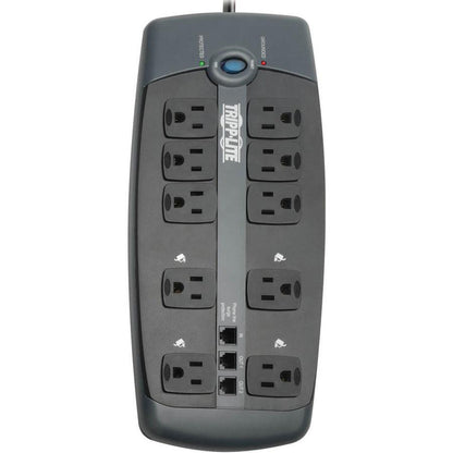 Tripp Lite Protect It! 10-Outlet Surge Protector, 8-Ft, Cord, 2395 Joules, Tel/Modem Protection