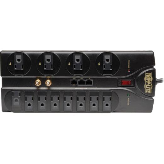 Tripp Lite Protect It! 12-Outlet Surge Protector, 8-Ft. Cord, 2880 Joules, Tel/Modem/Coaxial/Ethernet Protection