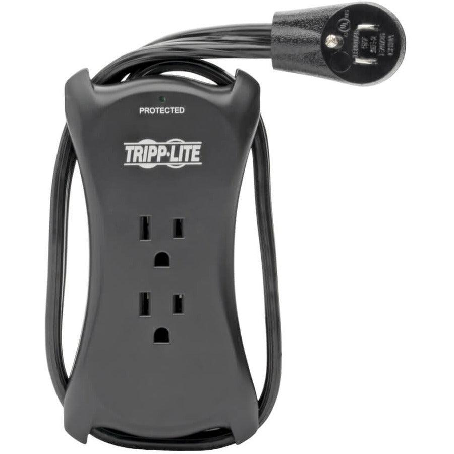 Tripp Lite Protect It! 3-Outlet Travel-Size Surge Protector, 18-In. Cord, 1050 Joules, 2-Usb Charging Ports