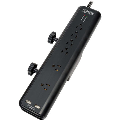 Tripp Lite Safe-It 6-Outlet Surge Protector - 2 Usb Ports, 8 Ft. Cord, 5-15P Plug, 2100 Joules, Antimicrobial Protection, Black