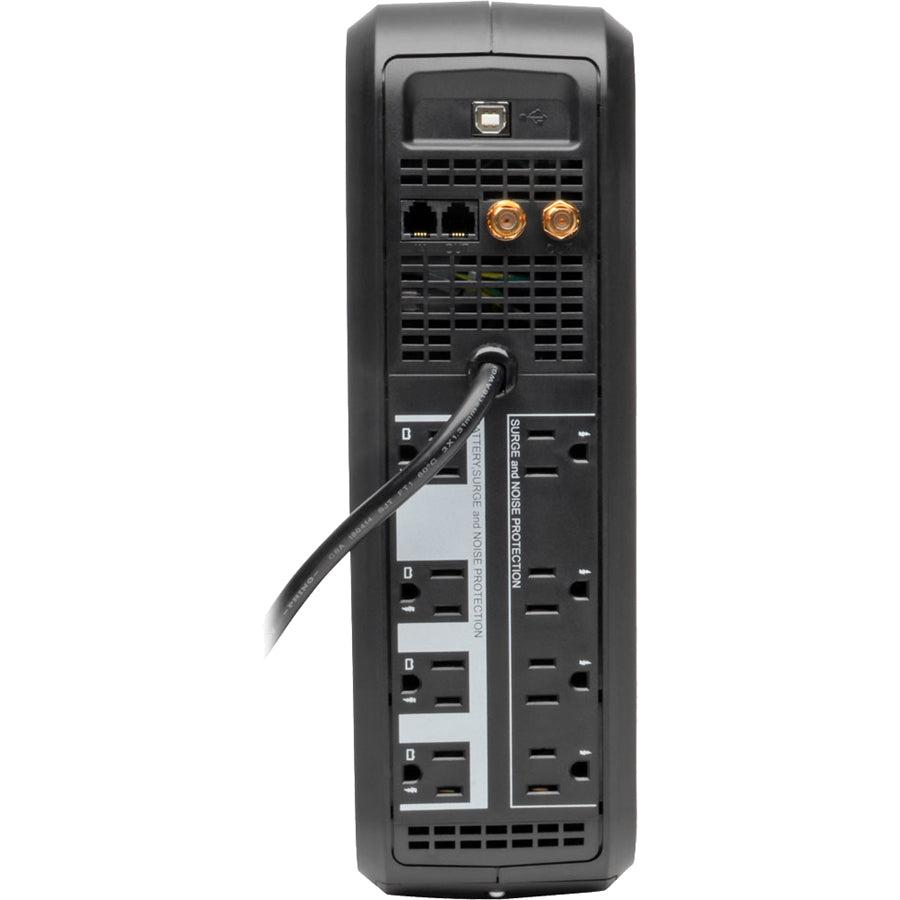Tripp Lite Smartpro Lcd 120V 1000Va 500W Line-Interactive Desktop Ups, Avr, Tower, Usb, Tel/Dsl/Coax, 8 Outlets, Energy Star