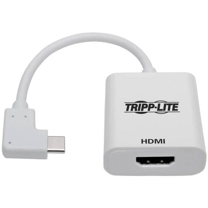 Tripp Lite U444-06N-Hd4Kra Usb-C To Hdmi Adapter (M/F) 4K 60 Hz, Hdcp 2.2, Right-Angle Usb-C, White