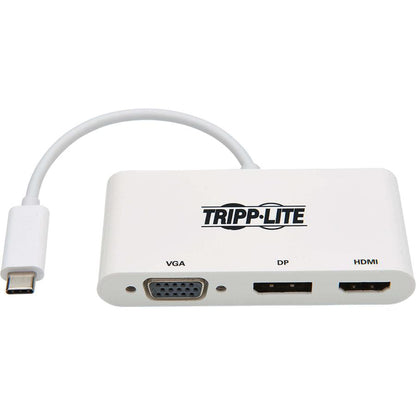Tripp Lite U444-06N-Hvdpw Usb-C Triple Display Adapter, 4K 60Hz Hdmi, Displayport And Vga With Mst