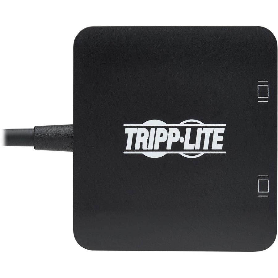 Tripp Lite U444-2Dp-Mst4K6 Usb-C Adapter, Dual Display - 4K 60 Hz Displayport, 8K, Hdr, 4:4:4, Hdcp 2.2, Dp 1.4 Alt Mode, Black