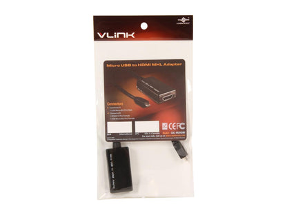 Vantec Cbl-Muhdmi 245Mm Micro Usb To Hdmi Mhl Adapter