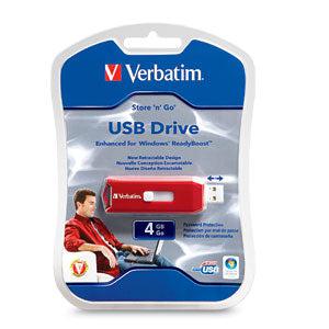 Verbatim 4Gb Store 'N' Go Usb Flash Drive Usb Type-A 2.0 Red