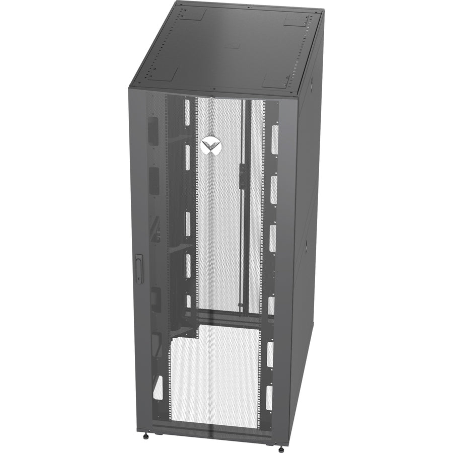 Vertiv Vr3107 Rack Cabinet 48U Freestanding Rack Black, Transparent
