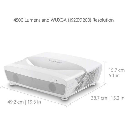 Viewsonic Ls831Wu Data Projector Ultra Short Throw Projector 4500 Ansi Lumens Dmd Wuxga (1920X1200) White