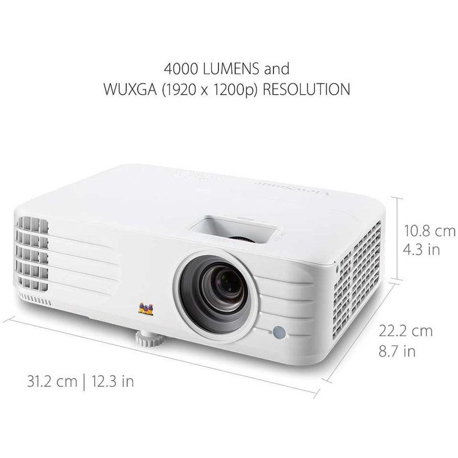 Viewsonic Pg706Wu Data Projector Standard Throw Projector 4000 Ansi Lumens Dlp Wuxga (1920X1200) 3D White