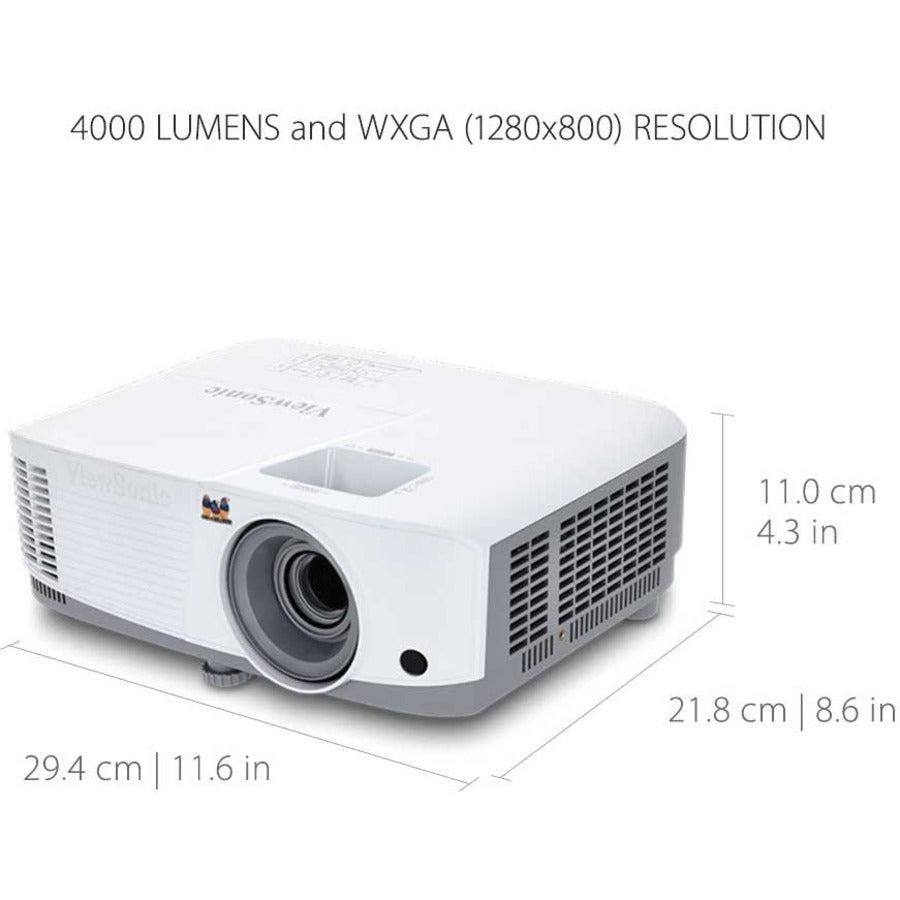 Viewsonic Pg707W Data Projector Standard Throw Projector 4000 Ansi Lumens Dmd Wxga (1280X800) White