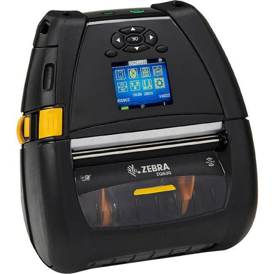 Zebra Zq630 Mobile Direct Thermal Printer - Monochrome - Handheld - Label Print - Bluetooth - Rfid Zq63-Ruwa000-00